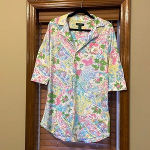 Lauren Ralph Lauren size L pastel sleep-shirt